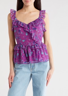 French Connection Aden Bai Ruffle Sleeveless Top in Dhalia at Nordstrom Rack