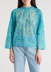 French Connection Aden Hallie Floral Top in Jaded Teal at Nordstrom Rack