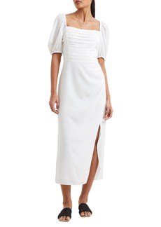 French Connection Afina Inu Satin Midi Dress in Summer White at Nordstrom Rack