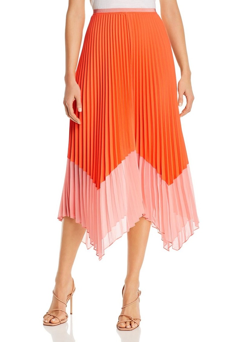 french connection orange skirt