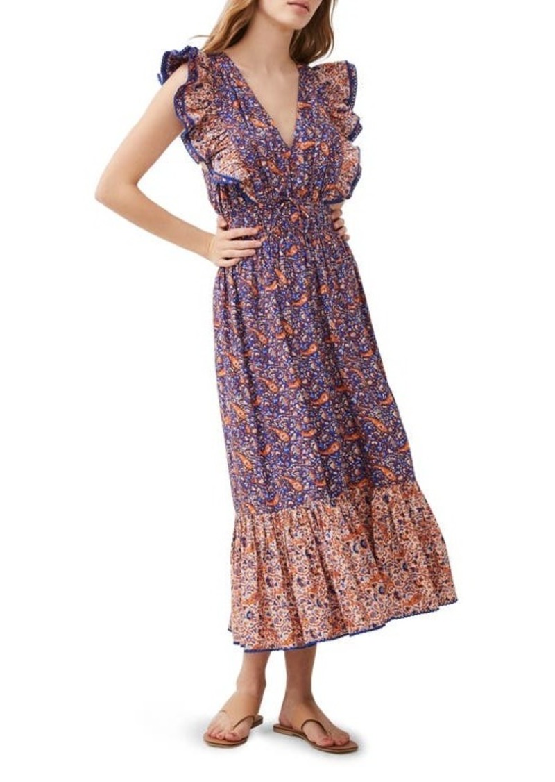 French Connection Anathia Blaire Mixed Print Cotton Blend Dress