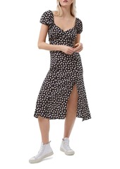 FRENCH CONNECTION Aura Printed Puff Sleeve Midi Dress