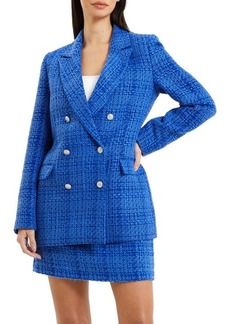 French Connection Azzurra Double Breasted Tweed Blazer