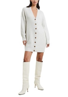 French Connection Babysoft Rib Button Front Long Sleeve Sweater Dress
