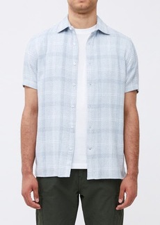 French Connection Barrow Dobby Short Sleeve Button-Up Shirt