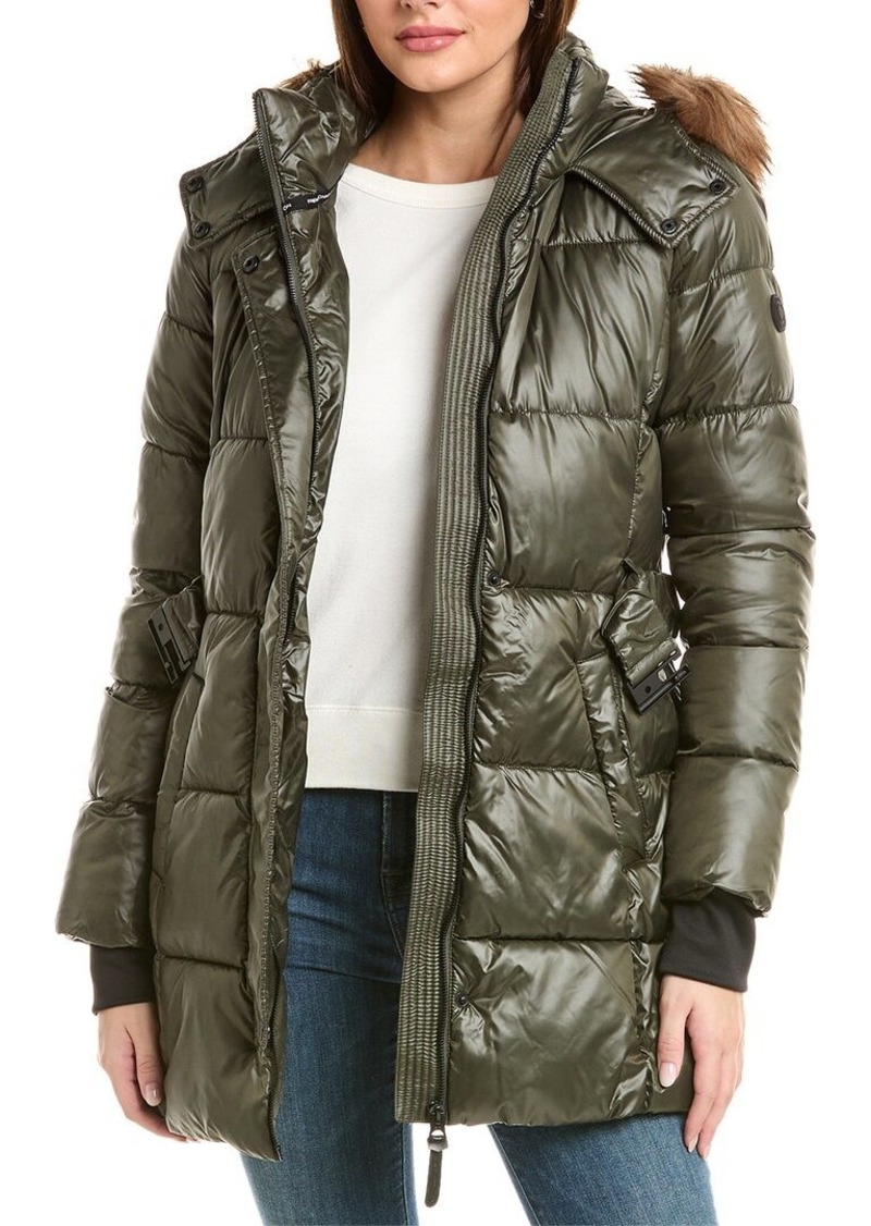 French Connection Belted Puffer Coat