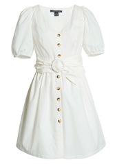 French Connection Besima Belted Cotton Poplin Dress