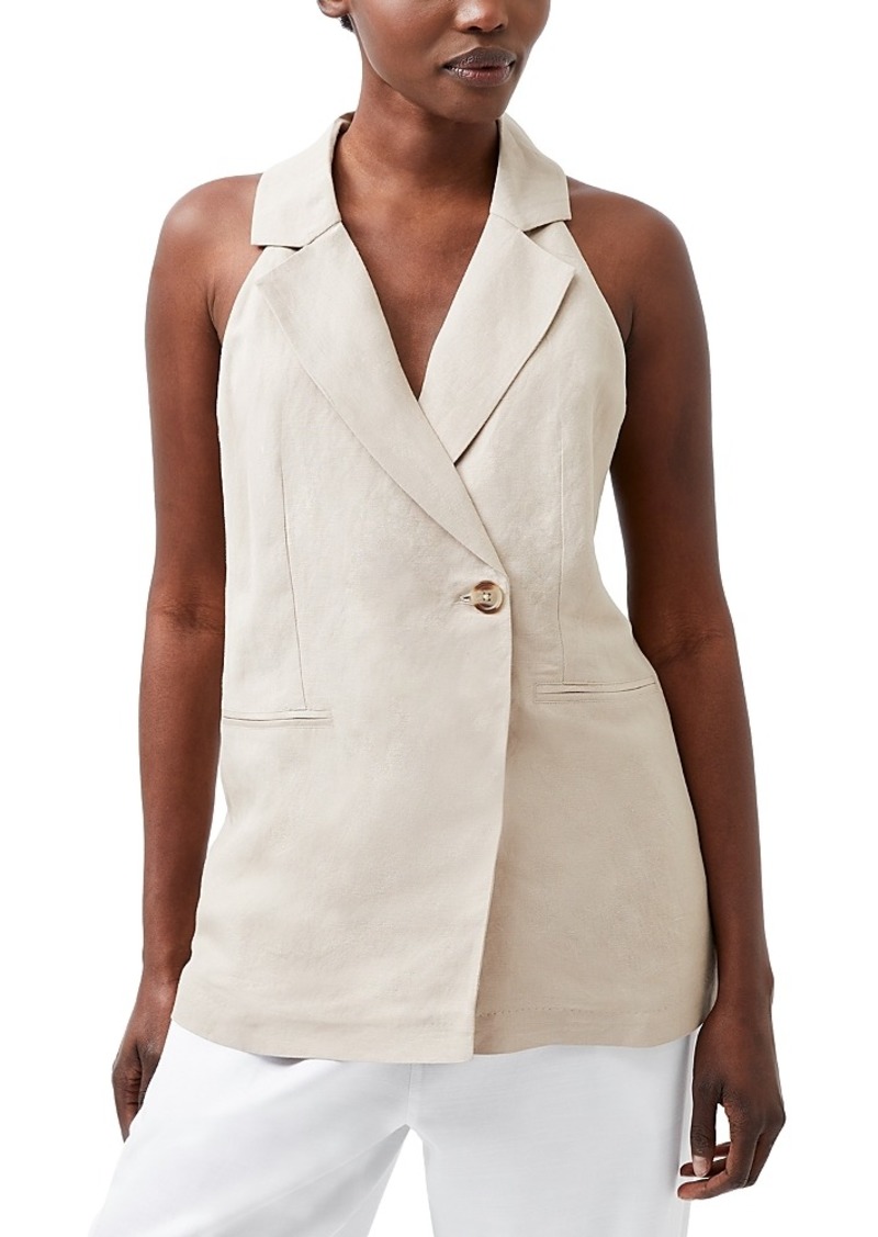 French Connection Birdie Linen Blend Vest