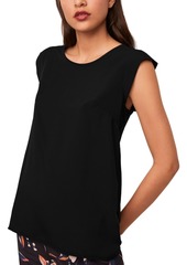 French Connection Cap-Sleeve Crepe Top