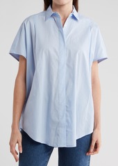 French Connection Cele Rhodes Cotton Poplin Shirt in Linen White at Nordstrom Rack