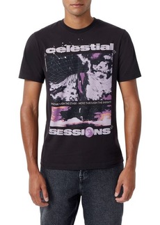 French Connection Celestial Sessions Cotton Graphic Tee in Black at Nordstrom