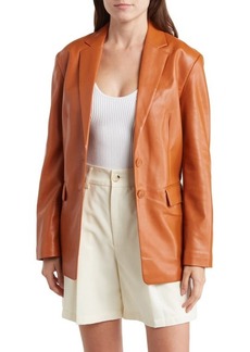 French Connection Crolenda Faux Leather Blazer