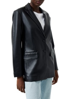 French Connection Crolenda Faux Leather Blazer in Black at Nordstrom Rack