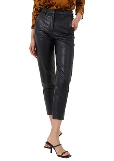French Connection Crolenda Faux Leather Crop Pants in Black at Nordstrom Rack