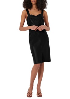 French Connection Crolenda Faux Leather Dress in Black at Nordstrom Rack