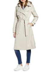 French Connection Double Breasted Hooded Trench Coat