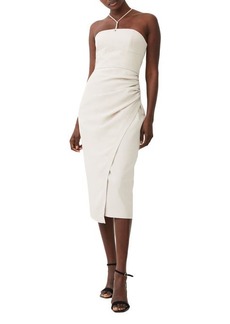 French Connection Echo Crepe Midi Halter Dress