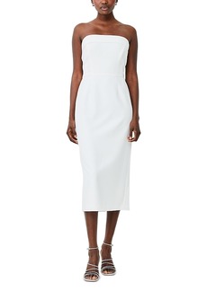 French Connection Echo Crepe Strapless Midi Dress
