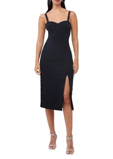 French Connection Echo Lace Trim Crepe Cocktail Sheath Dress in 01-Blackout at Nordstrom Rack