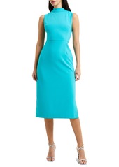 French Connection Echo Sleeveless Mock Neck Sheath Dress in Jaded Teal at Nordstrom Rack