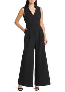 French Connection Echo Sleeveless Wide Leg Jumpsuit in Blackout at Nordstrom Rack