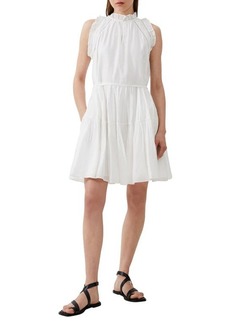 French Connection Emily Lace Trim Tiered Dress