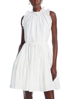 French Connection Emily Tie Waist Ruffled Dress