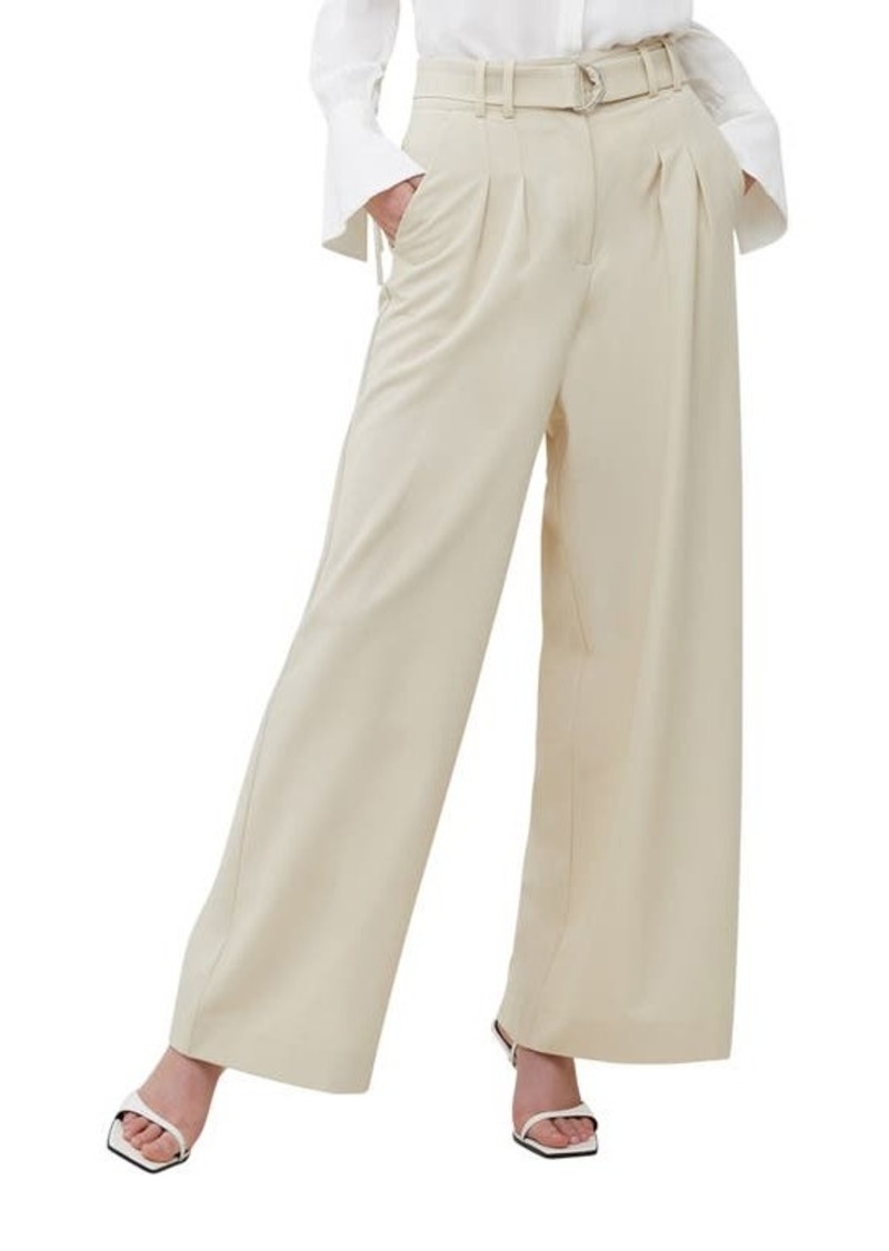 French Connection Everly Belted Wide Leg Suit Pants