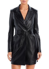 French Connection Faux Leather Belted Jacket Dress
