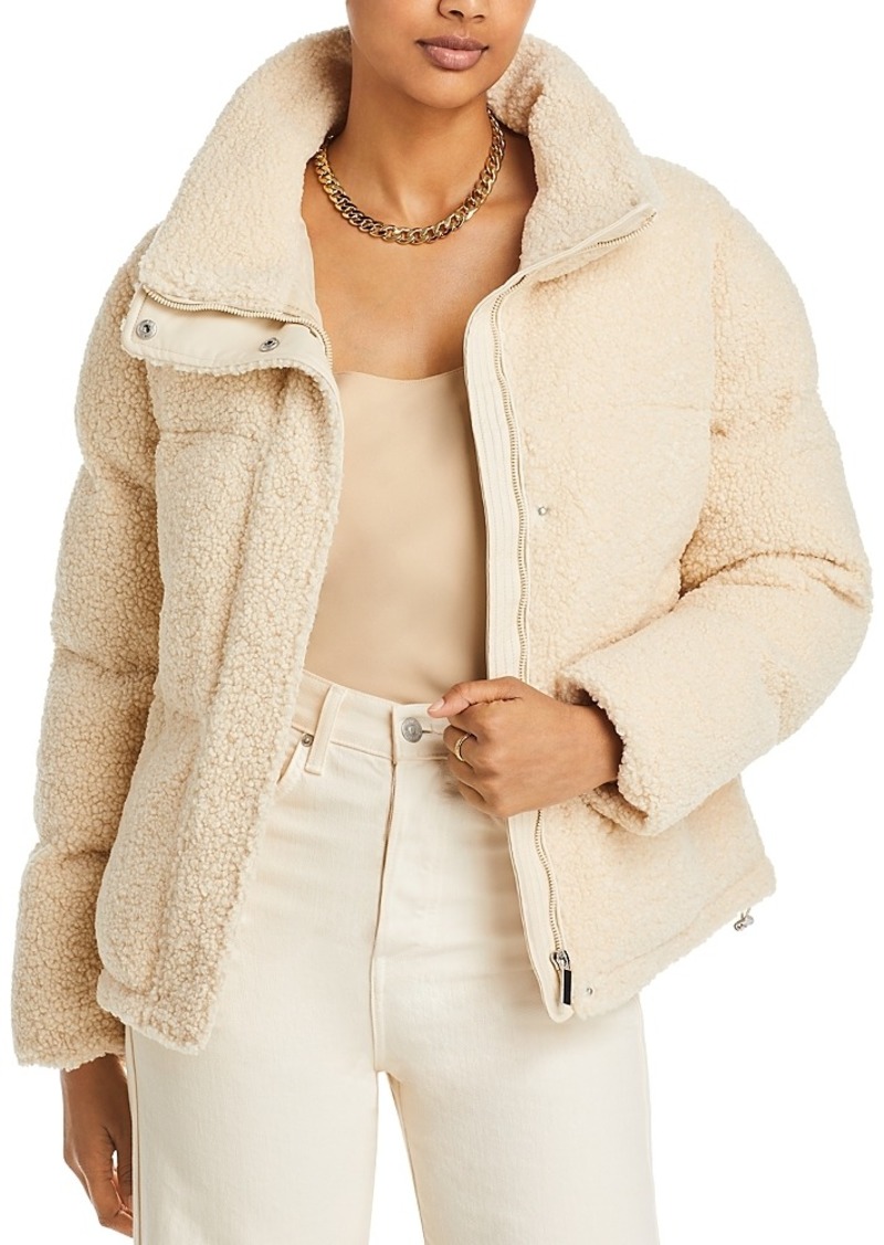 French Connection Faux Shearling Puffer Jacket