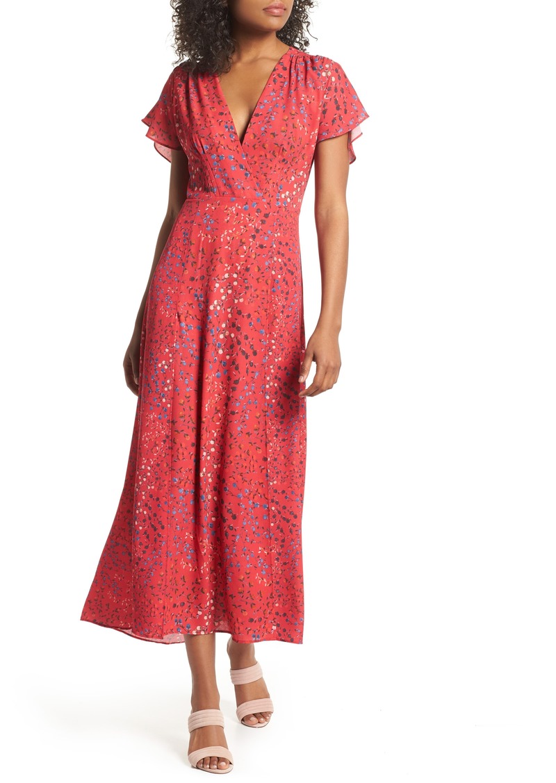 french connection red maxi dress