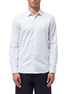 French Connection Ibsley Floral Cotton Button-Up Shirt in White Multi at Nordstrom