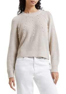 French Connection Jolee Faux Pearl Crewneck Sweater