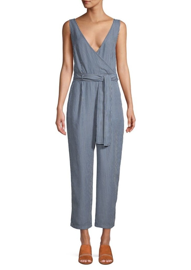 french connection striped jumpsuit