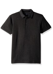 French Connection Men's Double Face Alternative Stripe Shortsleeve Polo  S