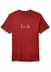 French Connection Men's Graphic T-Shirt True Red/White L