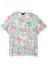 French Connection mens Short Sleeve Reg Fit Tie Dye T-shirt T Shirt   US