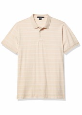 French Connection mens Short Sleeve Stripe Cotton Polo Shirt   US