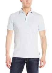 French Connection Men's Short Sleeve Stripe Slim Fit Polo Shirt  L