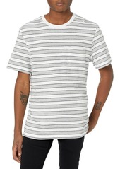 French Connection Men's Short Sleeve Striped Crew Neck Cotton T-Shirt  S