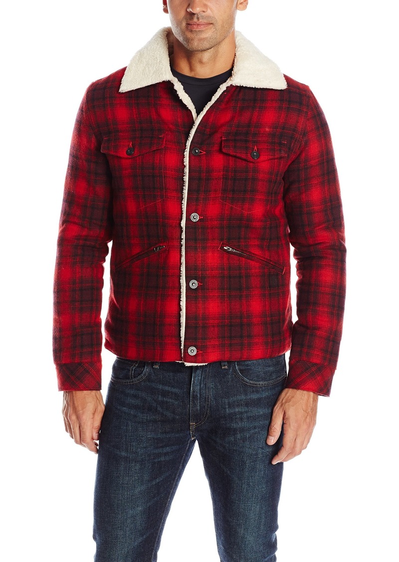 plaid trucker jacket mens