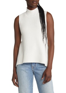 French Connection Mozart Popcorn Stitch Sleeveless Cotton Sweater in Winter White at Nordstrom Rack