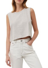 French Connection Organic Cotton Crop Tank in Dove Grey Mel at Nordstrom