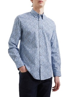 French Connection Premium Floral Button-Up Oxford Shirt