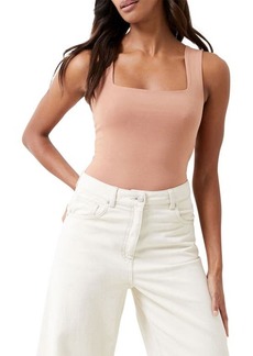 French Connection Rallie Square Neck Stretch Cotton Bodysuit