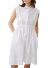 French Connection Rhodes Sleeveless Cotton Poplin Shirtdress