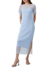 French Connection Saskia Sheer Yoke Midi Dress