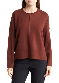 French Connection Scoop Neck Long Sleeve Sweater in Bitter Chocolate at Nordstrom Rack