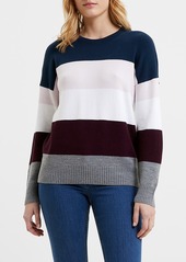French Connection Stripe Crewneck Pullover Sweater in Navy-Evening at Nordstrom Rack