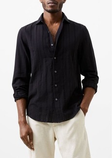 French Connection Tonal Stripe Button-Up Shirt